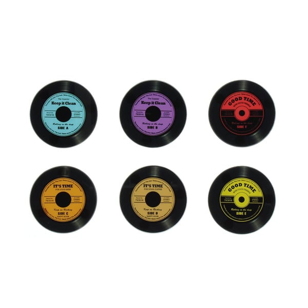 Harvey Makin Glasunderlägg Vinylskiva (6-pack)
