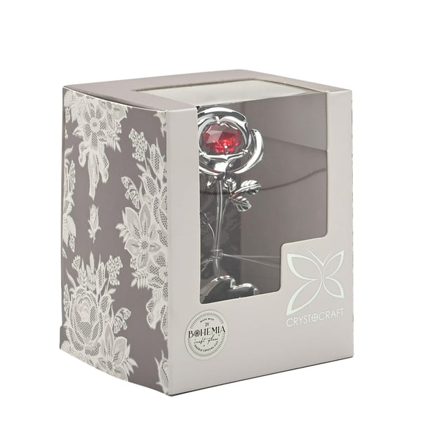 Crystocraft I Love You Rose Celebration Ornament