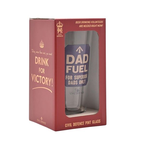 Harvey Makin Civil Defence Dad Fuel Pint Glass