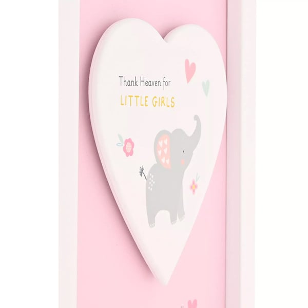 Celebrations Hello Baby Thank Heaven Little Girls Heart Framed Plaque