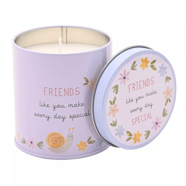 Celebrations Love Life Friends Lemon Tin Scented Candle