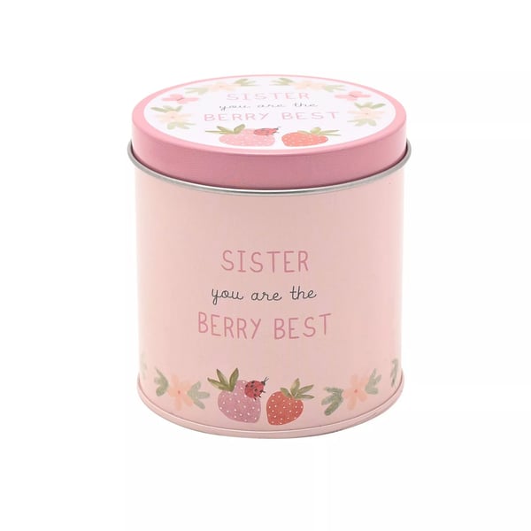 Celebrations Love Life Sister Berry Tin Scented Candle