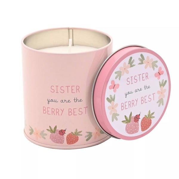 Celebrations Love Life Sister Berry Tin Scented Candle