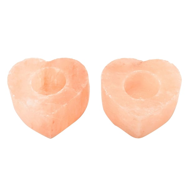 Himalayan Salt Heart Tea Light Holder (2-pack)