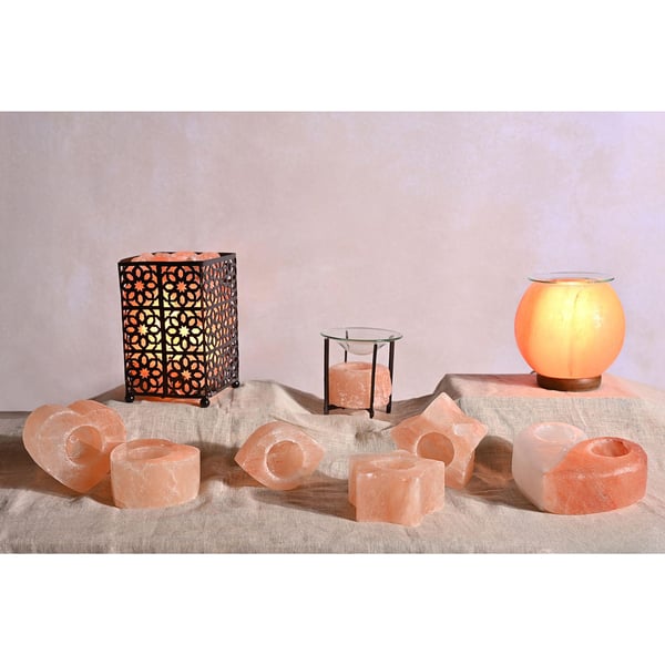 Himalayan Salt Heart Tea Light Holder (2-pack)
