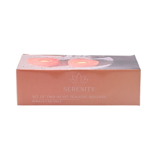 Himalayan Salt Heart Tea Light Holder (2-pack)
