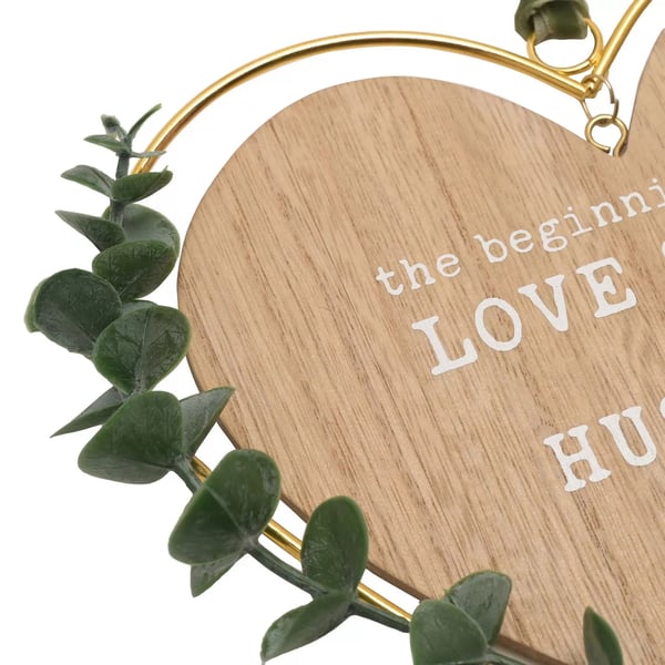 Celebrations Love Story Husband & Wife Heart Plaque