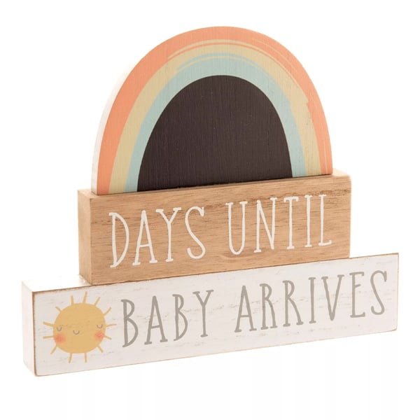 Celebrations Petit Cheri Countdown Days Until Baby Arrives Plaque
