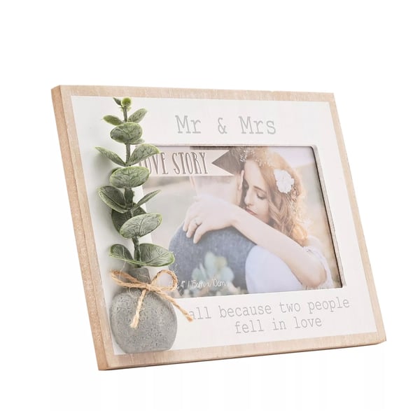 Celebrations Love Story All Because Two People Fell In Love Pebble Photo Frame