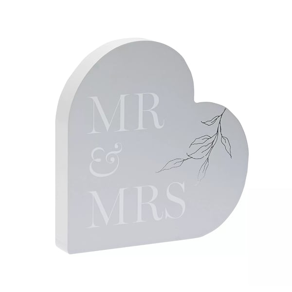 Amore Mr & Mrs Heart Plaque