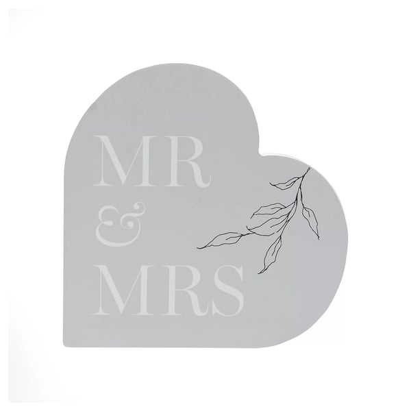 Amore Mr & Mrs Heart Plaque