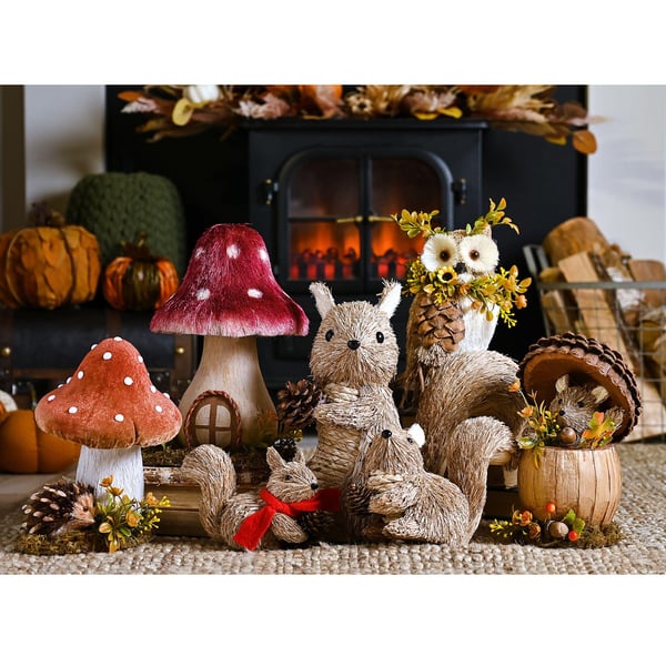 Country Living Natural Handmade Standing Squirrel