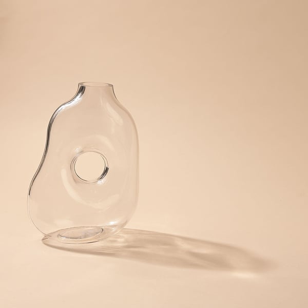 Hestia handgjord färgad glasvas - abstrakt