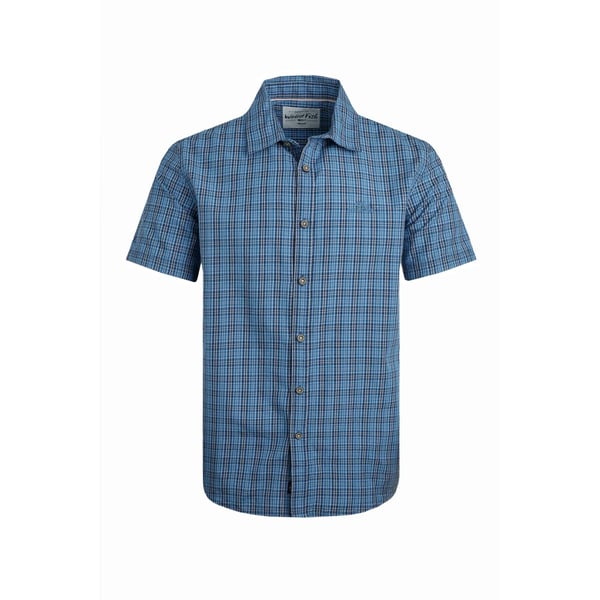 Weird Fish Mens Judd Checked Organic Cotton Short-Sleeved Shirt Weird Fish Mens Judd Checked Organic Cotton Short-Sleeved Shirt