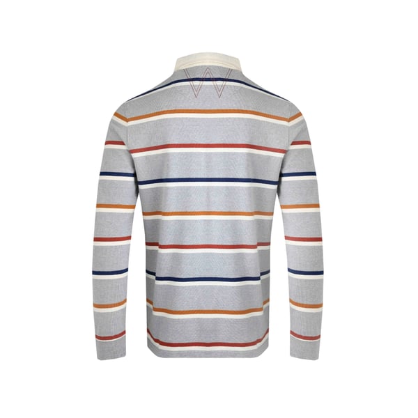 Weird Fish Mens Laxton Striped Organic Long-Sleeved Rugby Shirt