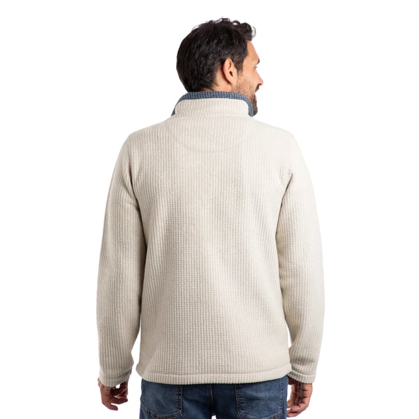 Weird Fish Mens Newark Grid Eco Friendly Quarter Zip Fleece Top