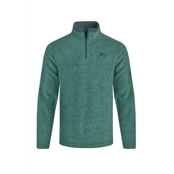 Weird Fish Mens Newark Grid Eco Friendly Quarter Zip Fleece Top