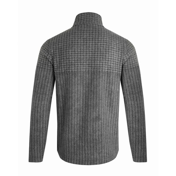Weird Fish Mens Longmont Grid Eco Friendly Quarter Zip Fleece Top
