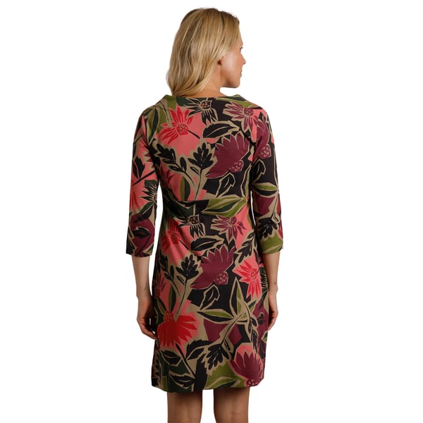 Weird Fish Womens/Ladies Starshine Abstract Floral Jersey Organic Dress
