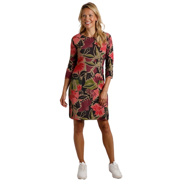 Weird Fish Womens/Ladies Starshine Abstract Floral Jersey Organic Dress