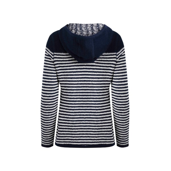 Weird Fish Womens/Ladies Bianca Striped Macaroni Eco Friendly Full Zip Hoodie