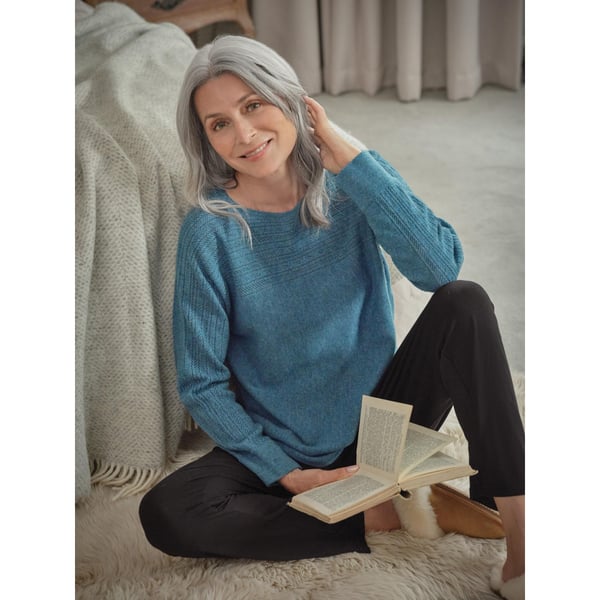 WoolOvers Womens/Ladies Cashmere Boat Neck Jumper