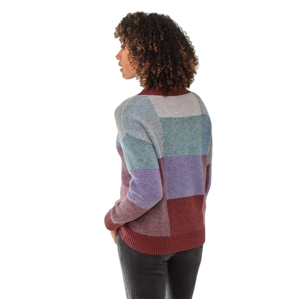 WoolOvers Womens/Ladies Checked Colour Block Jumper