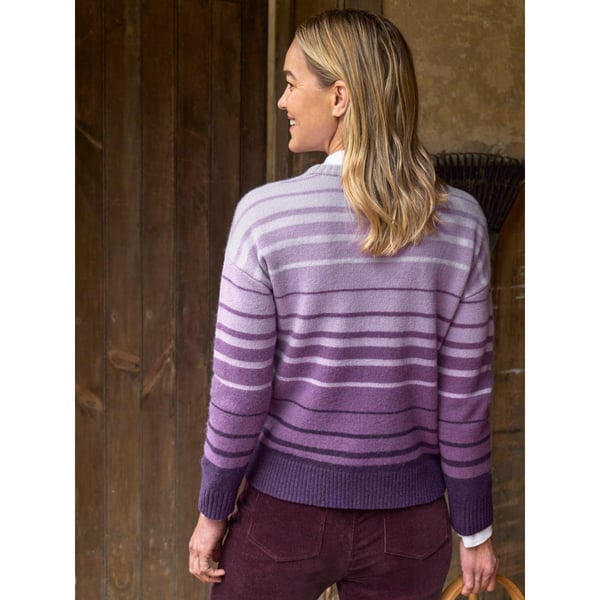 WoolOvers Womens/Ladies Ombre Stripes Jumper WoolOvers Womens/Ladies Ombre Stripes Jumper
