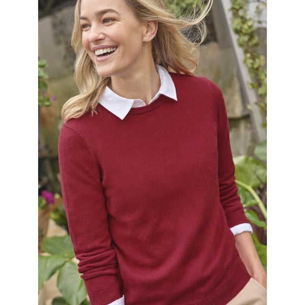 WoolOvers Womens/Ladies Cashmere Crew Neck Jumper
