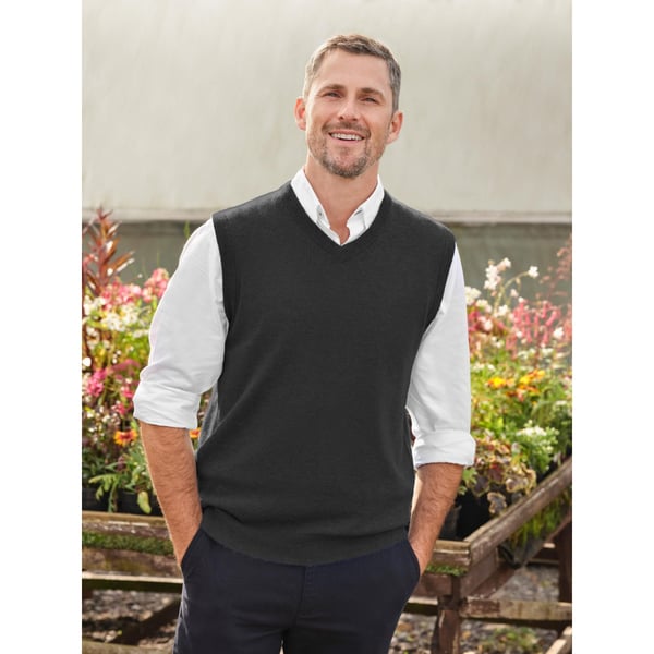 WoolOvers Mens Cashmere Sweater Vest WoolOvers Mens Cashmere Sweater Vest
