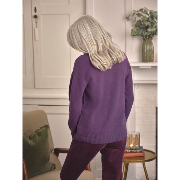 WoolOvers Womens/Ladies Floral Sparkle Embroidered Jumper