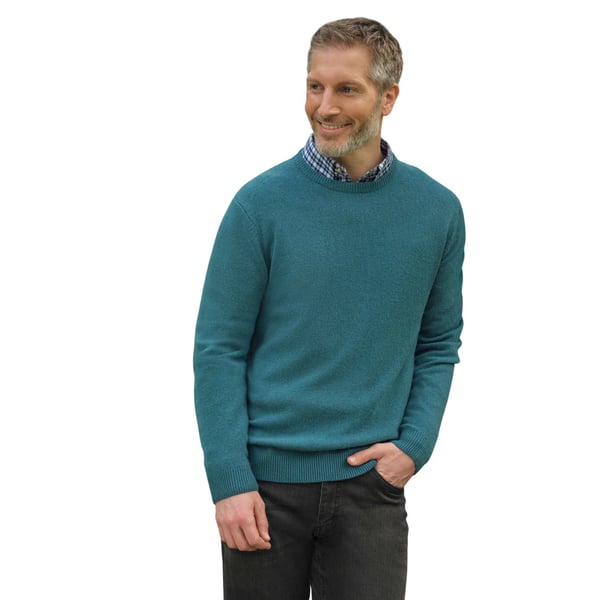 WoolOvers Mens Lambswool Crew Neck Jumper