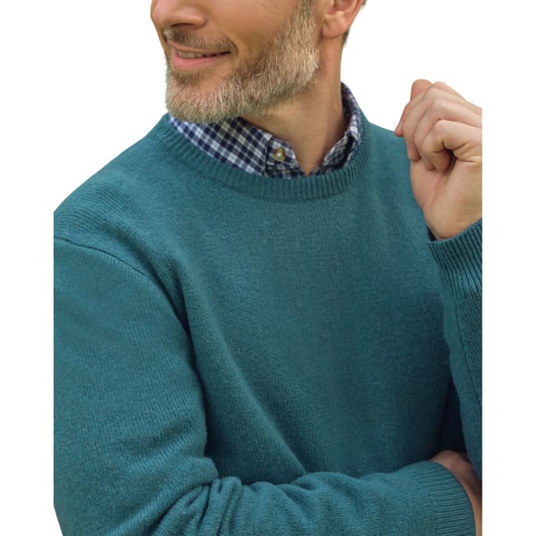 WoolOvers Mens Lambswool Crew Neck Jumper