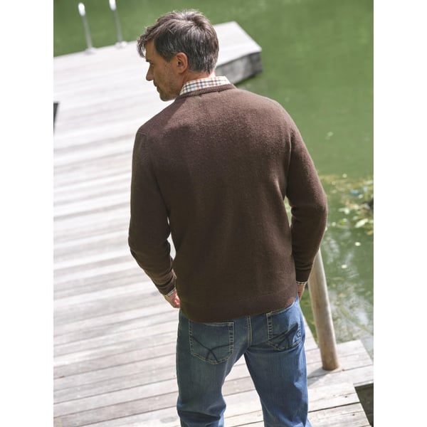 WoolOvers Mens Lambswool Crew Neck Jumper
