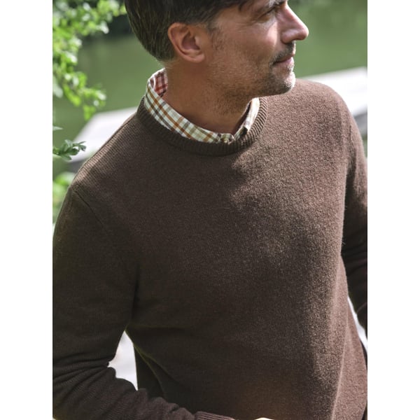 WoolOvers Mens Lambswool Crew Neck Jumper