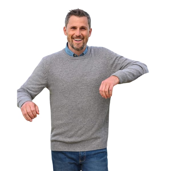 WoolOvers Mens Lambswool Crew Neck Jumper