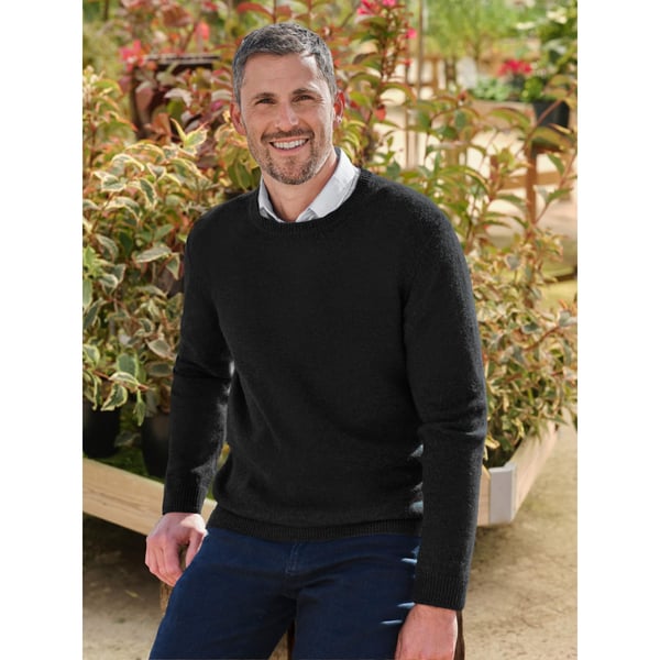 WoolOvers Mens Lambswool Crew Neck Jumper