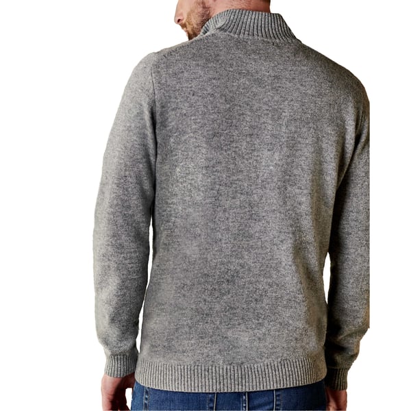WoolOvers Mens Lambswool Zip Neck Jumper