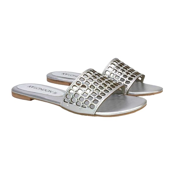 XY London Womens/Ladies Abbie Diamante Cut Out Flat Sliders