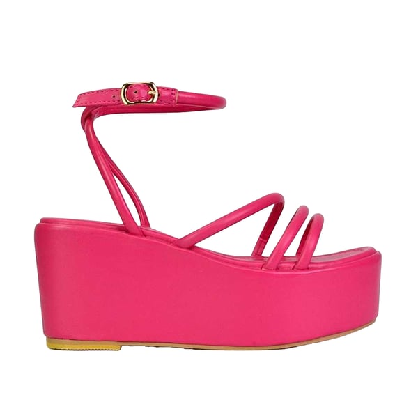 XY London Womens/Ladies Birdie Ankle Strap Wedge Flatforms