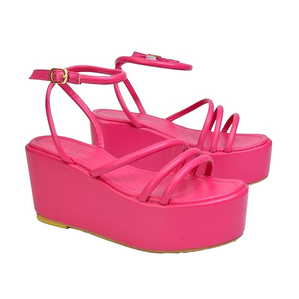 XY London Womens/Ladies Birdie Ankle Strap Wedge Flatforms