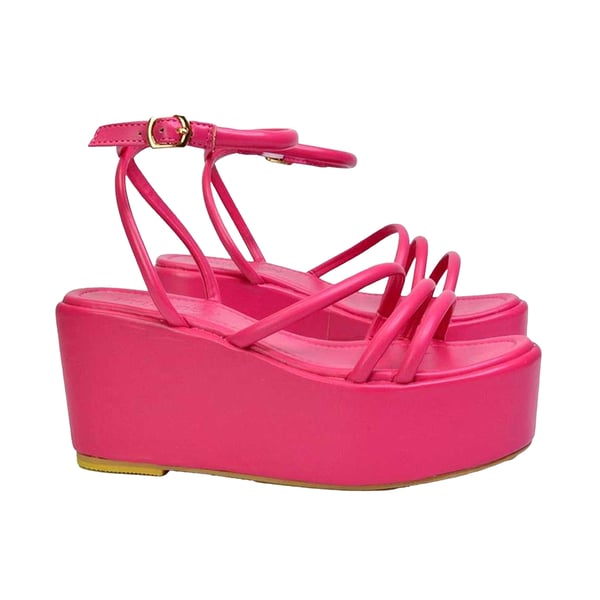 XY London Womens/Ladies Birdie Ankle Strap Wedge Flatforms