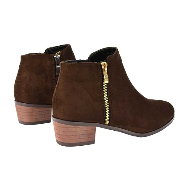 XY London Womens/Ladies Alberto Zip Low Block Heel Boots