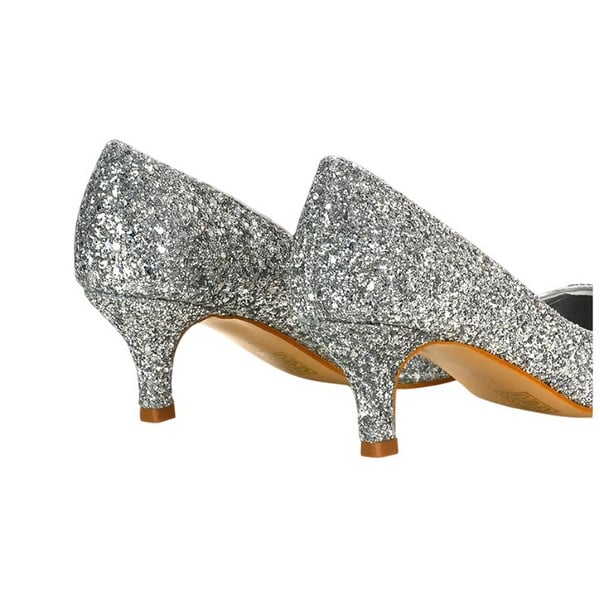 XY London Dam/Kvinnor Gwyneth Glitter Kitten Heel Pumps