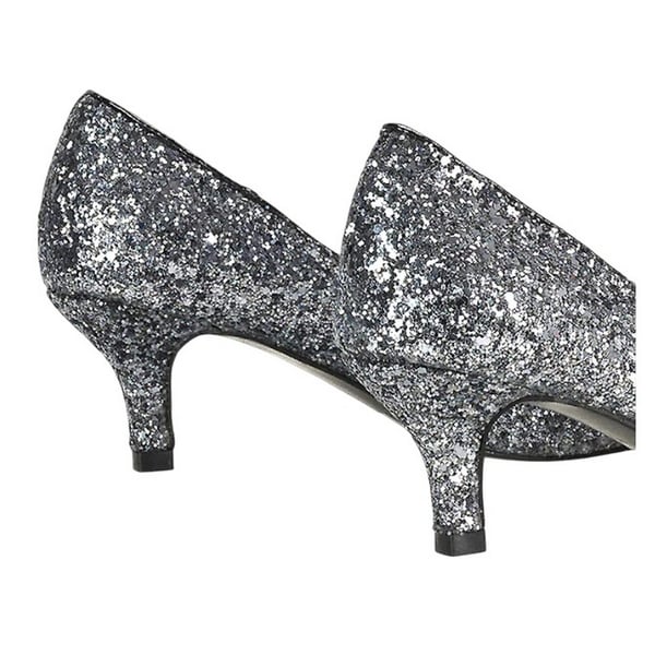 XY London Dam/Kvinnor Gwyneth Glitter Kitten Heel Pumps