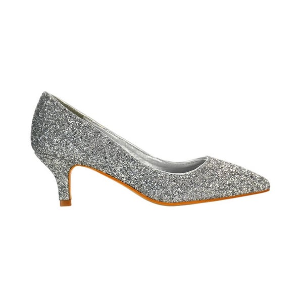 XY London Dam/Kvinnor Gwyneth Glitter Kitten Heel Pumps