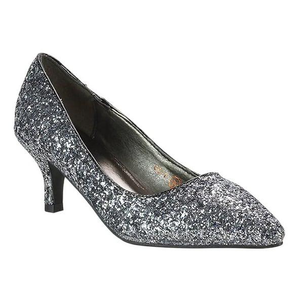 XY London Dam/Kvinnor Gwyneth Glitter Kitten Heel Pumps XY London Dam/Kvinnor Gwyneth Glitter Kitten Heel Pumps