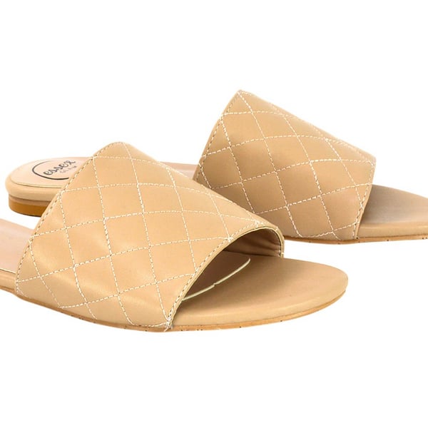 XY London Womens/Ladies Saylor Quilted Strappy Flat Sliders