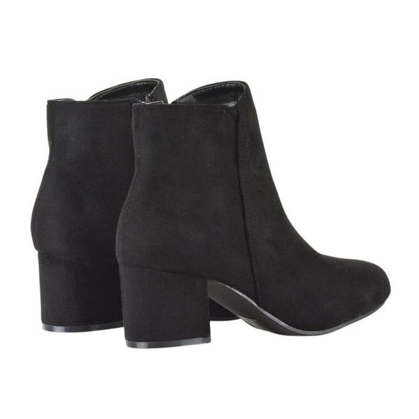 XY London Womens/Ladies Saffy Suedette Zip Medium Block Heel Ankle Boots