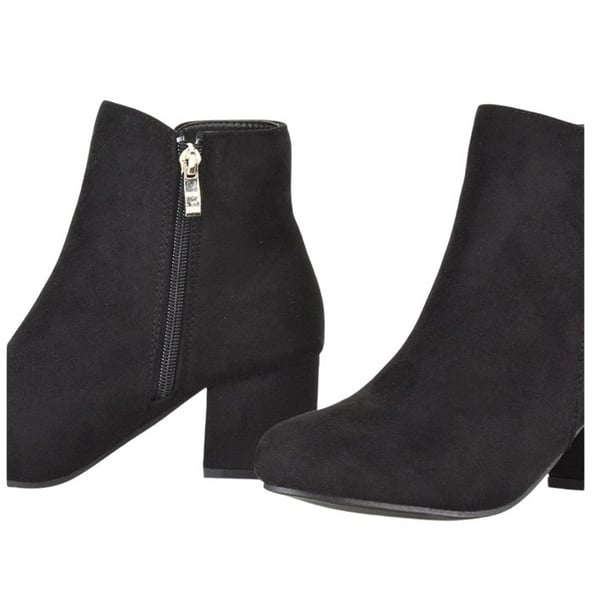 XY London Womens/Ladies Saffy Suedette Zip Medium Block Heel Ankle Boots
